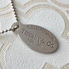 Tiffany&Co. Return To Tiffany Oval Tag Necklace Pendant Ball Chain Silver 925