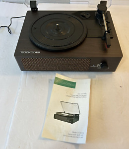 New ListingWockoder LP Vinyl Record Player Portable Turntable with Built In Speaker