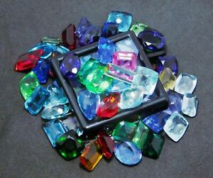 50-500 Ct Multi Color Mix Size /Cut Facet Topaz, Lab Created, Loose Gemstone Lot