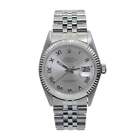 1987 Rolex Datejust 36MM 16014 Grey Roman Dial Jubilee Stainless Steel Watch