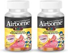 2x Airborne 500mg Kids Vitamin C Immune Support Gummies 21ct Each, EXP 12/23