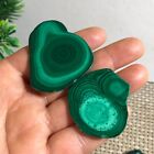 2pc Natural glossy Malachite transparent cluster rough mineral sample 29g c0187