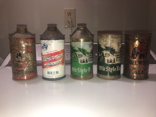 Cone And Flat Top Beer Cans. Nice Assortment. All Sold Together.