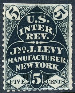 RU12a US revenue Playing Card stamp, proprietary die, J.Levy MFG. New York $40 C