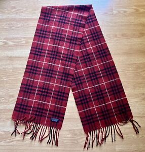 Burberry Women’s Wool Scarf (65” x 12”). Beautiful Condition.