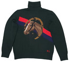 NEW Polo Ralph Lauren Green Horsehead Cotton Turtleneck Sweater S M L XL