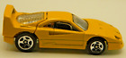 Hot Wheels - FERRARI F40 Race Car - Yellow - 5 Spoke Whls - N.MINT Loose - Malay