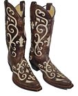 Tony Lama Earth Santa Fe VF3024 Womens Snip Toe Western Cowboy Boots US SZ 6.5B