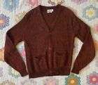 VTG 60s Mohair Cardigan “Harrods Row”  Button Sweater Kurt Cobain Sz M RARE