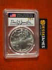 2021 SILVER EAGLE PCGS MS70 FLAG EMILY DAMSTRA HAND SIGNED FIRST STRIKE TYPE 2
