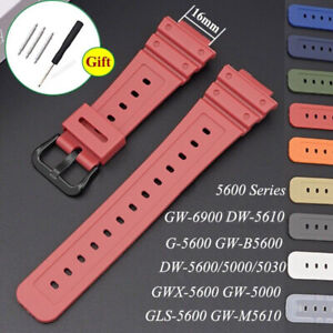 Resin Strap Band Replacement for Casio DW-5600 DW-6900 GWM 5610 Rubber Band 16mm