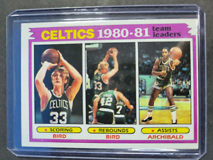 1981-82 Topps Basketball Larry Bird #45 Boston Celtics Team Leader HOF