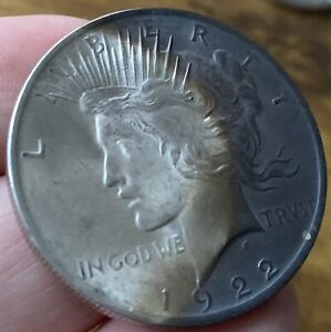 1922 Peace Silver Dollar Colorful Beautifully Toned