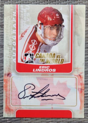 New ListingEric Lindros Auto 2011-12 ITG Canada vs The World 1991 Canada Cup HOF Autograph