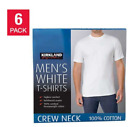 Kirkland Signature Men's Crew Neck T Shirts 6 Pack Tagless 100% Combed Cotton