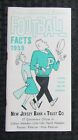 1959 Silver Anniversary FOOTBALL FACTS 50pg Booklet VG+ 4.5 NJ Bank & Trust