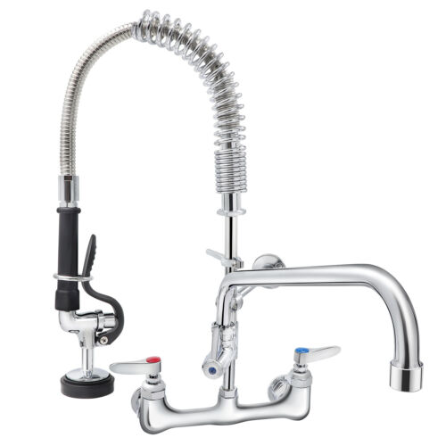 VEVOR Commercial Faucet Wall Mount Kitchen Sink Pre-Rinse Sprayer 25