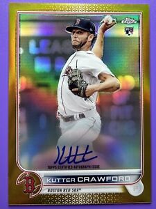 New Listing2022 Topps Chrome Kutter Crawford 🔥 Gold Refractor Auto #/50 Red Sox Auto RC 📈