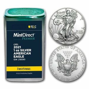 2021 **TYPE-1** 1 OZ. SILVER EAGLE COIN FROM U.S. MINT TUBE ****FIRST STRIKE****