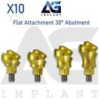 10 Angled 30° Flat Attachment Titanium Prosthetic System Internal Hex