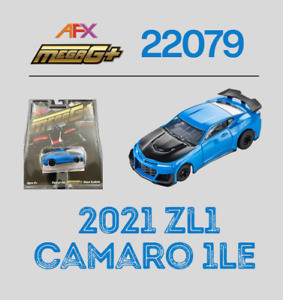 NEW 2021 ZL1 Camaro 1LE in Rapid Blue.  #22079 AFX Mega G+ HO slot car