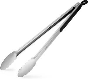 Grill Tongs, 17 Inch Extra Long Kitchen Tongs, Premium Stainless Steel Tongs for