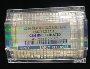 2016 SEALED SILVER EAGLE ROLL of 20 - NGC CERTIFIED GEM UNC EARLY RELEASES