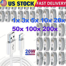 Fast USB Data Fast Charger Cable Cord lot For Apple iPhone5 6 7 8 X 11 12 13 MAX