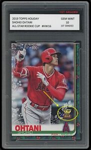Shohei Ohtani Topps Holiday All-Star Rookie Cup 1st Graded 10 MLB Card Dodgers