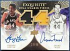 2007-08 UD Exquisite Dual Patch Auto Jerry West & George Gervin /44 Lakers Spurs