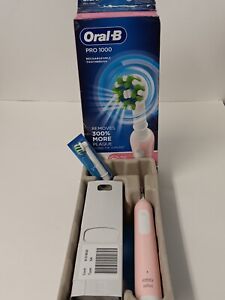 Oral-B Pro 1000 Electric Toothbrush - Pink Opened Box