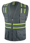 Grey Two Tones Safety Vest ,With Multi-Pocket Tool