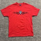 Vintage 90s Y2K Sideout Dragon Tribal tribal print t-shirt Red JNCO Style Large