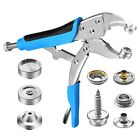Heavy Duty Snap Fastener Tool,Adjustable Snap Setter Tool Kit with 30 Sets Sn...