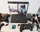 New ListingSony PlayStation 2 Slim SCPH-75001 PS2 Console TESTED w/ 2 Controllers 2 Games