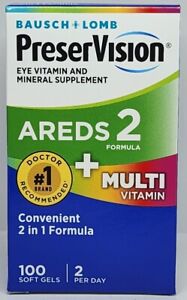 PreserVision Areds 2 + Multi Vitamin Eye Mineral Supplement 100 Soft Gels 06/25