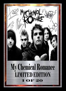 MY CHEMICAL ROMANCE    SIGNED  LIMITED EDITION   FRAMED 2