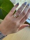 Fine 14k Yellow Gold Engagement Ring Marquise Cut 1.75 Carat Moissanite Size 5 6