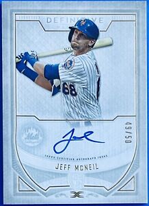 New Listing2019 Topps Definitive Collection Jeff McNeil Rookie Auto RC #d 49/50 Mets