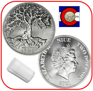2021 Niue Tree of Life 1 oz Silver $2 Coin -- Roll/Tube of 20 Coins