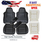 For 2002-2007 Ford F250 F350 Super Duty Front AC Leather Seat Cover & Foam Black (For: 2002 Ford F-350 Super Duty Lariat 7.3L)