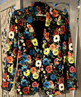 Alice + Olivia Women's Size 0 Single Button Macey Floral Blazer in Flower Garden