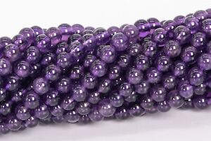 4MM Natural Purple Amethyst Beads Grade AA Round Gemstone Loose Beads