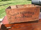 Vintage Atlas Powder Company High Explosives 50lb. Wooden Shipping Crate 18x12x8