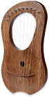 Sturgis Midwest 10 Strings Lyre Harp Baby Lap Brown Rosewood with Tuning Key & S