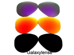 Galaxy Replacement Lenses For Ray Ban RB3025 Aviator Black&Red&Purple 58mm