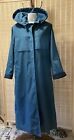 Woman Hooded LONDON FOG Blue Raincoat w/Thinsulate Sz 10 Trench Coat VINTAGE