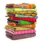 Indian Handmade Vintage Patchwork Cotton Kantha Blanket Quilt Throw Bedspread