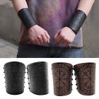 PU Leather Arm Guards Gauntlet Wristband Medieval Bracers Viking Cosplay