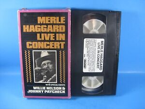Merle Haggard Live in Concert w/ Willie Nelson Johnny Paycheck VINTAGE VHS 1991